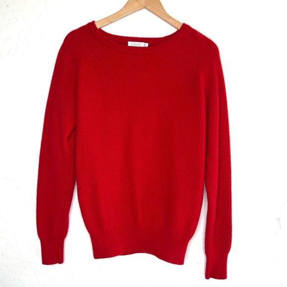 SUITSUPPLY Wool Cashmere Red Knit Sweater - Picture 1 of 5